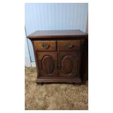 Wood Side Table With Storage