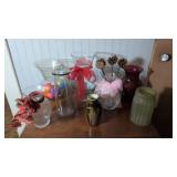 Glass and Ceramic Vases lot