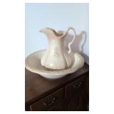 Daisy Ceramic Pitcher and Bowl Set
