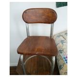 Wood and Metal Chair, 22 x 17