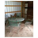 Green Wrought Iron Patio Set