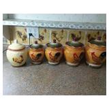Ceramic Rooster Canisters