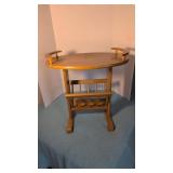 Wooden Oval Table with Railings