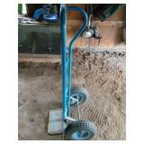 Blue Steel Hand Truck with Wheels