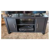 Black Media Stand with Storage