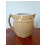 8-Inch Tan Stoneware Pitcher