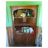 Wooden Corner Shelf Unit