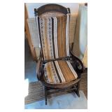 Wooden Rocking Chair with Cane Back