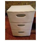 Three-Drawer Plastic Storage Unit