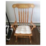 Wooden Rocking Chair with Cushion