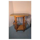 Folding Wooden Table with Racks