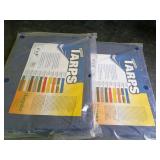 Two Harpster 6'x8' Blue Tarps