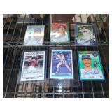 Six Autographed Baseball Cards