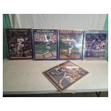 Five Framed MLB Posters