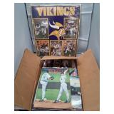 Sports Memorabilia Lot With Vikings Poster