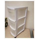 White Plastic 3-Drawer Organizer