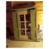 Decorative Green Shutter Mirror