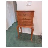 Wooden Jewelry Chest with Mirror