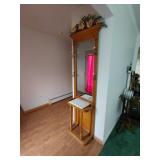 Hall Tree Mirror With Marble Shelf