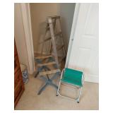 Step Ladder, Folding Stool, and Rack