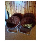 Four Folding Papasan Chairs