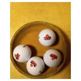 Four Spalding Knicks Golf Balls