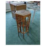 Hexagonal Bamboo Plant Stand