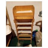 Wooden Shelf Unit with Multiple Tiers