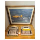 Framed plane Print With Pilot