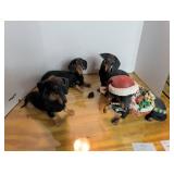 Four Danbury Mint Dachshund Figurines