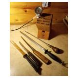 Knife and Utensil Set with Block
