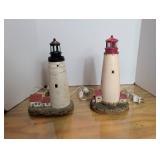 Two Lefton Lighthouse Lamps