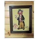 Two Small Clown Prints in Frames