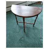 Half-Moon Wooden Side Table