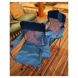 Two Blue Camping Chairs