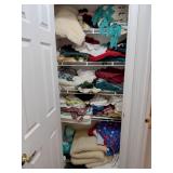 Closet Lot of Linens and Fabrics