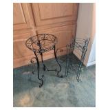 Two Metal Plant Stands