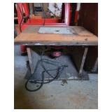 Wood Router Table with Mounted Router