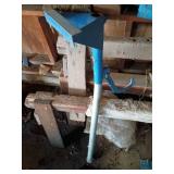 Metal Log Grabber with Blue Handle