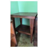 Wooden Side Table With Shelf