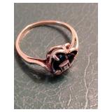 10k Gold Ring with Heart Design