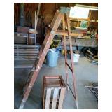 Wooden Ladder and Fruit Crate