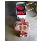 Red Gasoline Containers