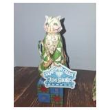 Jim Shore Santa and Cat Figures