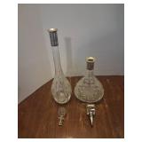 Silver Neck Decanters