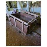 Wooden Farm Cart with Metal Wheels