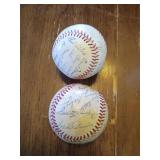 Two Autographed Baseballs
