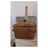 Wicker Baskets with Lining and Handles