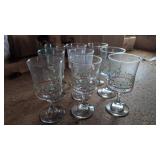 Eight Holiday Wine Glasses