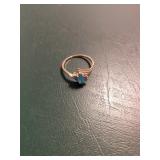 10K Gold Ring With Blue Stone